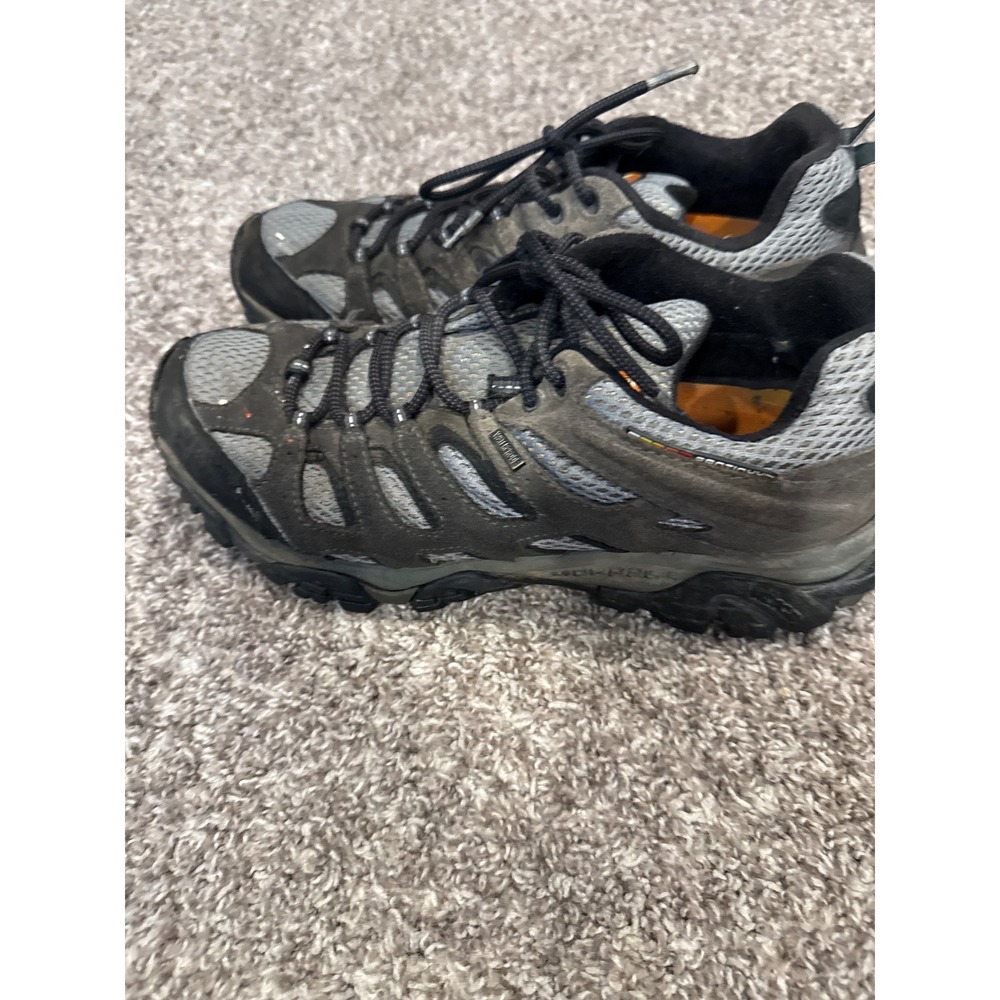 Merrell Moab Gore-Tex Hiking Shoes Mens 9.5 Grey Black Waterproof Vibram J88629
